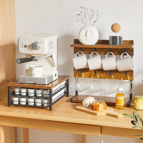 IBUYKE 2-Tier Coffee Pod Drawer Holder for K Cup, Capsule Pods Storage Organizer, Compact Under Coffee Pot Storage Drawer, Slim Home Kitchen Counter Organizer TCJ002H - Image 3