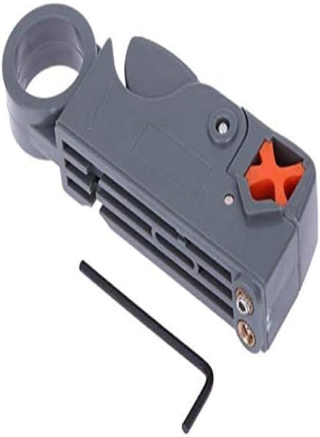 MX Rotary Coaxial Cable Stripper Cutter Tool for RG-58 RG-59 RG-62 RG-6-2 Blades Coax Cable Stripping Tool Wire Stripper Crimping Tool Kit for Coaxial Cables TV Satellite Networking - Image 1