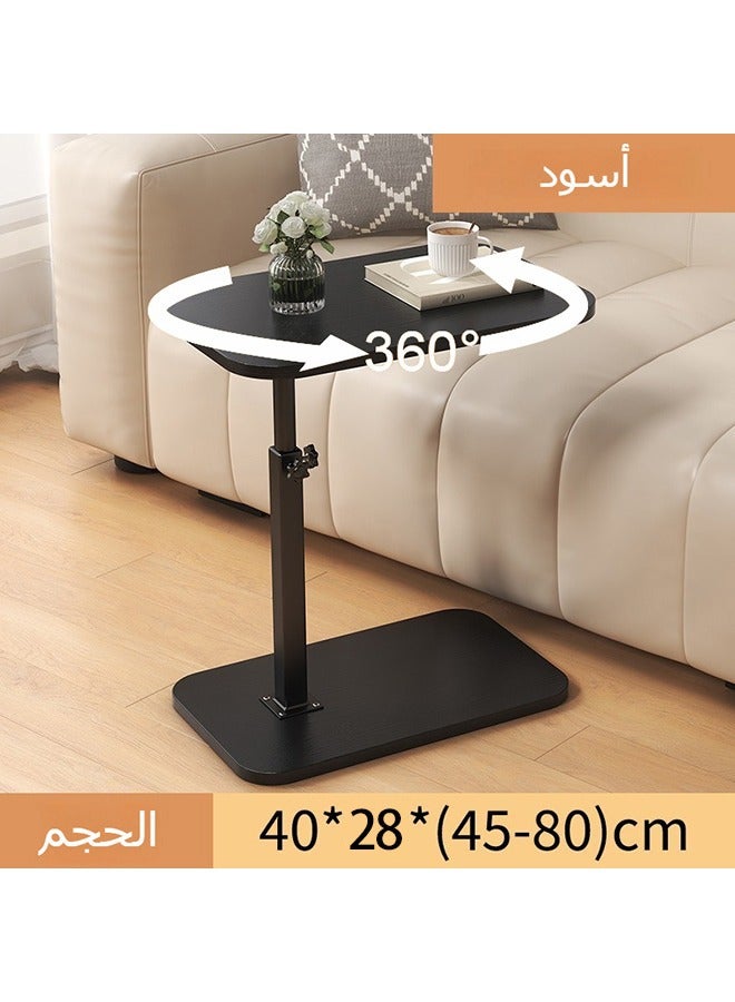 XiuWoo Height-Adjustable C Table End Table Side Table Adjustable Height, 360°Swivel TV Tray Table, Couch Tables That Slide Under, Small Coffee Table for Small Space 45*28cm - Image 4