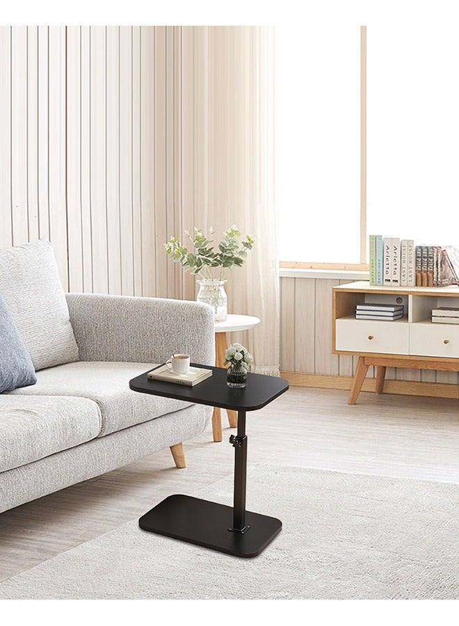 XiuWoo Height-Adjustable C Table End Table Side Table Adjustable Height, 360°Swivel TV Tray Table, Couch Tables That Slide Under, Small Coffee Table for Small Space 45*28cm - Image 5