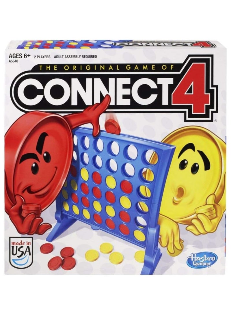 Connect 4 Strategy Board Game for Kids Ages 6+ – Classic Disc-Dropping Game with Grid, Slider Bar, 21 Red & 21 Yellow Discs, Perfect for Family Game Night, Fun for Kids and Adults, Easy Instructions - Image 2