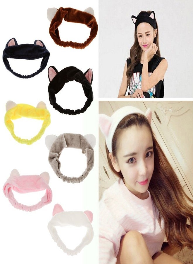Gugzy Cat Ear Make Up Face Washing Shower Mask Hairband, Snood Headband (Rose Pink) - Image 5
