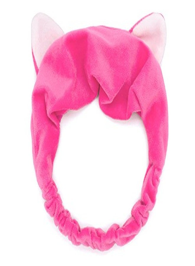 Gugzy Cat Ear Make Up Face Washing Shower Mask Hairband, Snood Headband (Rose Pink) - Image 2