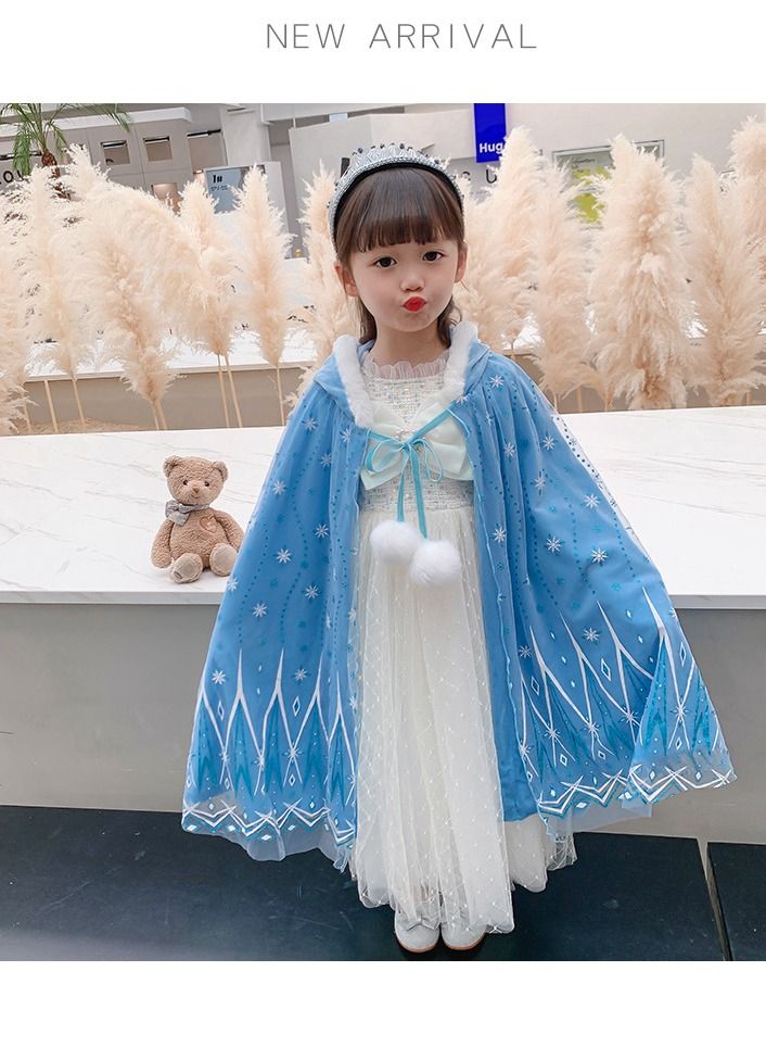 Loquat Fairytale Princess Themed Party Fancy Dress Cosplay Costume Blue And White  - Image 1