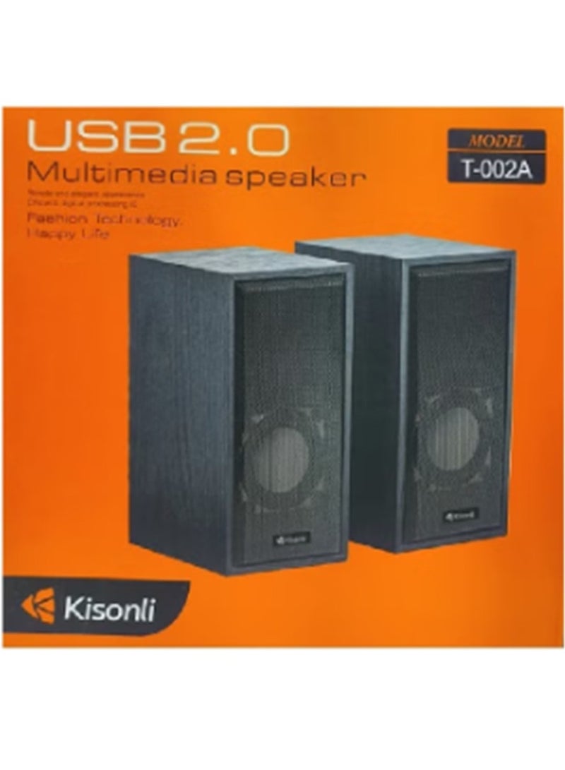 Kisonli Multimedia 2.0 Channel Mini USB Computer and Mobile Speaker T-002A - Image 2