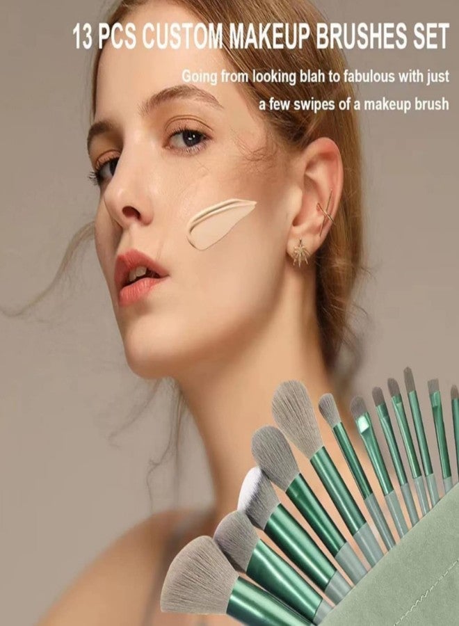 LA VENUST مجموعة فرش تجميل احترافية - 13 قطعة من أدوات المكياج لكريم الأساس، والمزج، ومكياج العرائس الرائج - Image 4