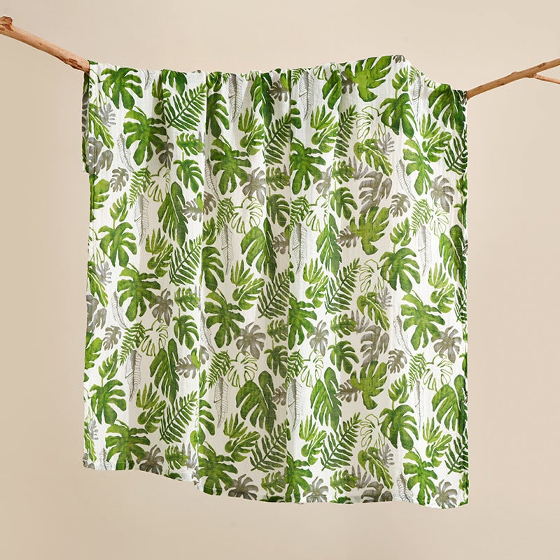 منشفة قطنية بطبقتين لحديثي الولادة ناعمة وقابلة للتنفس غطاء منشفة استحمام بطانية لف الطفل منتجات الأطفال منشفة لف - Image 1