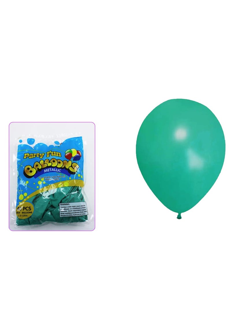 PARTY FUN Balloon Metallic Tiffany Ccolor 40pcs Bag - Image 2