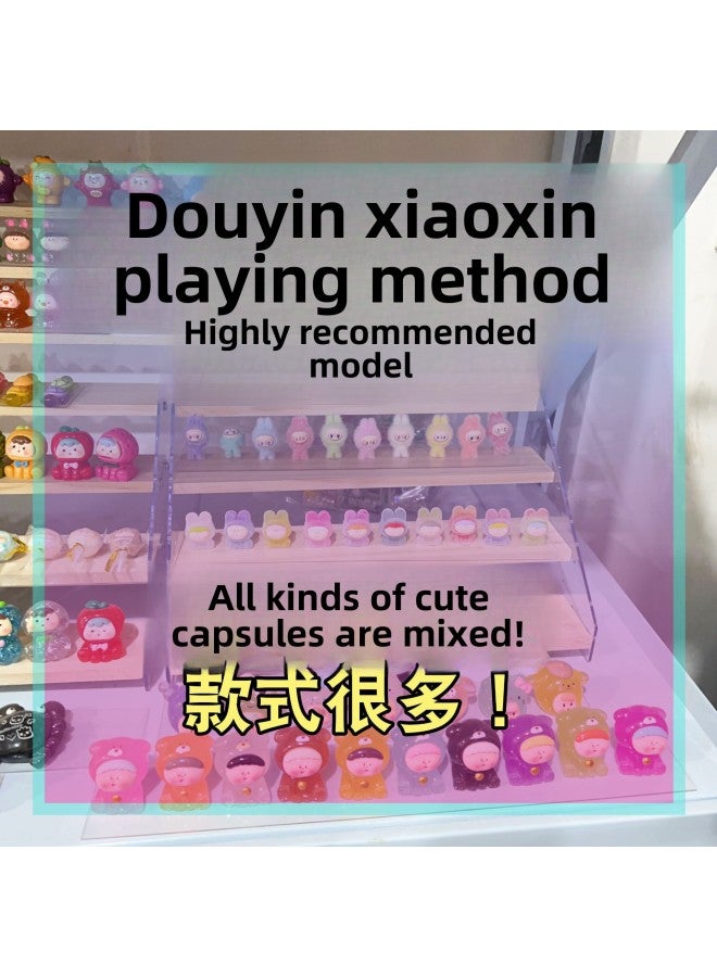 Lilith Miniature Cute Trendy Play Resin Three-dimensional Car Desktop Small Ornaments Open Blind Bag Children's Year Gift-Color:1 Set Of 10 Colors [luminous] Ice Cubes Lily  - Image 5