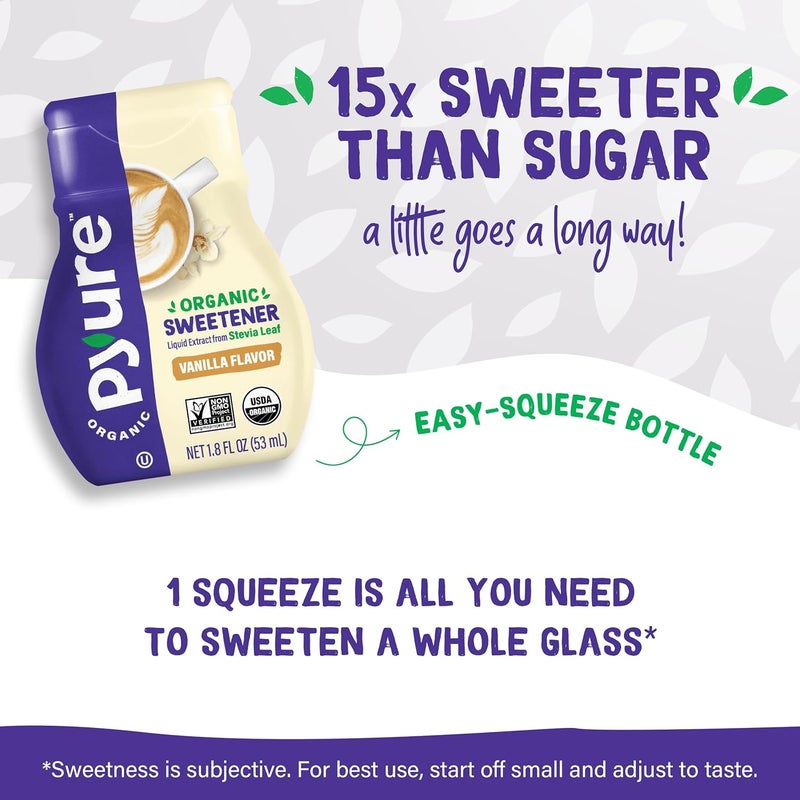 Pyure Organic Liquid Stevia Extract - Vanilla Flavor - Image 2