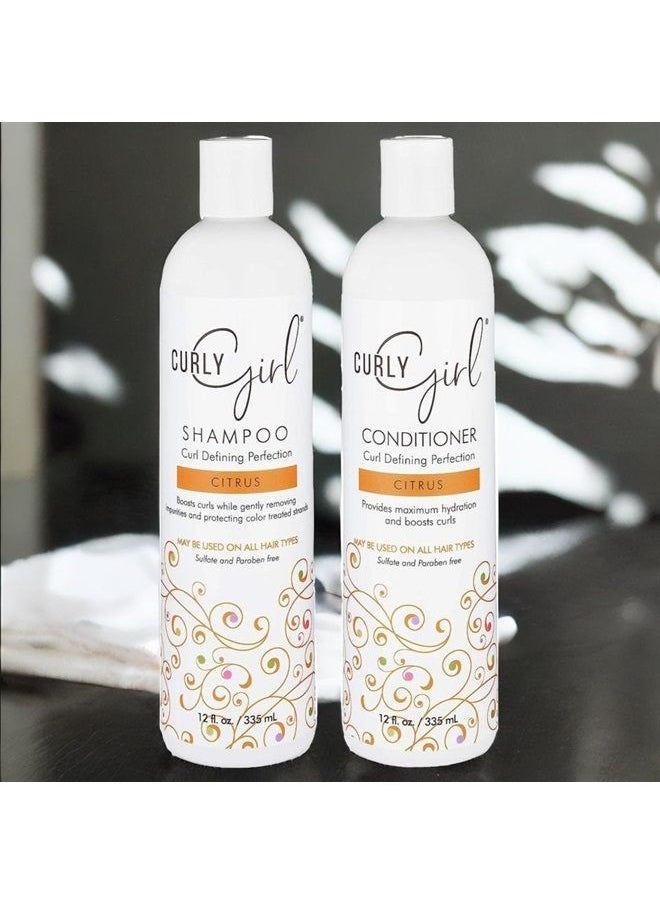 Curly Girl - Curl Hair Shampoo Conditioner Set 12 oz Bottles Curly Girl Method Approved Curly Girls Hair Care Frizz Control - Image 1