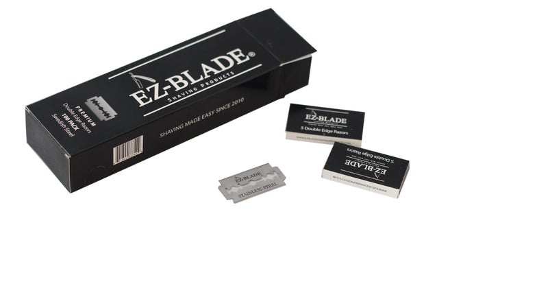EZ BLADE Double Edge Razor Blades. 100 Count For Straight Razor Or Safety Razor - Image 2