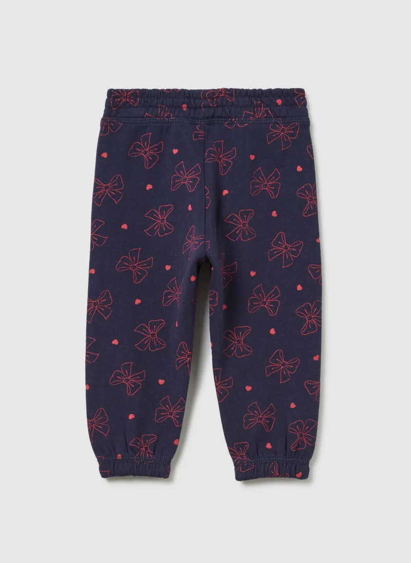 Ovs BLUE LEGGINGS WITH BOWS AND PINK HEARTS