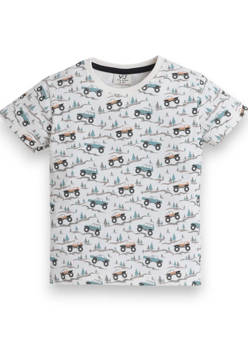 victor and jane Victor and Jane - All-Over Printed T-shirt and Pyjama Set