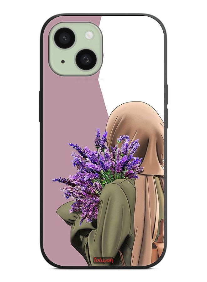 Tolwak Apple iPhone 15 Plus Protective Case Cover Holding Flower - Image 2