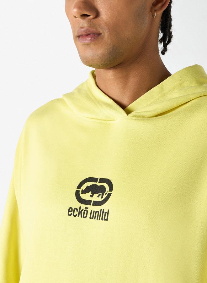 Ecko Unltd. Ecko Logo Print Hoodie with Kangaroo Pocket - Image 4