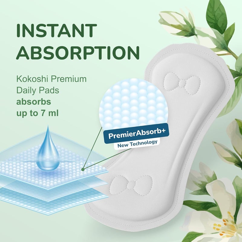 Kokoshi Premium Sanitary Pads for Women – 160mm, 90 Count | Ultra-Soft, Hypoallergenic, Ultra-Thin, High Absorbency | Day Use Pads for Comfort & Freshness - Image 5