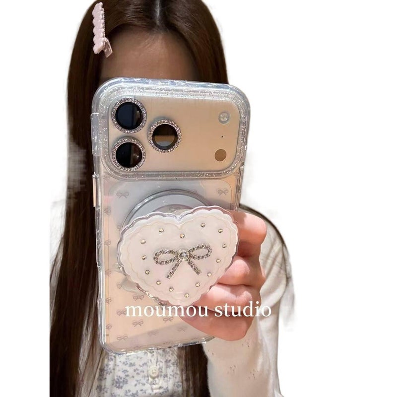 MagSafe Case | Transparent Full-Screen Bow | Shockproof Cover for iPhone 15 / 15 Plus / 15 Pro / 15 Pro Max - Image 4