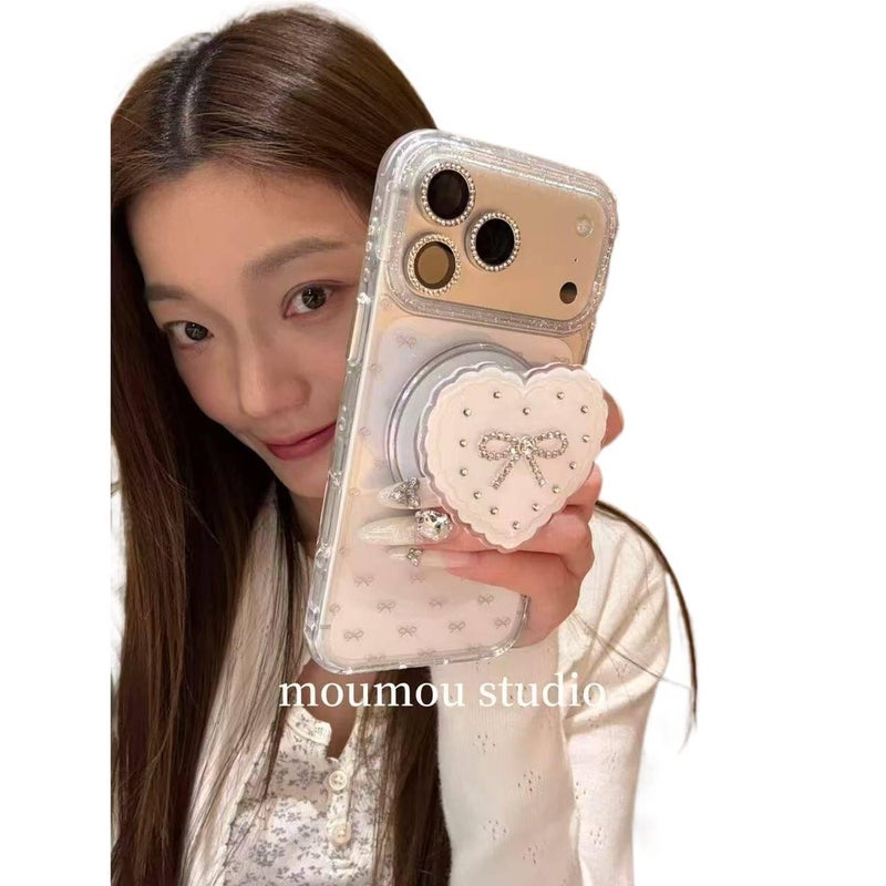 MagSafe Case | Transparent Full-Screen Bow | Shockproof Cover for iPhone 15 / 15 Plus / 15 Pro / 15 Pro Max - Image 2