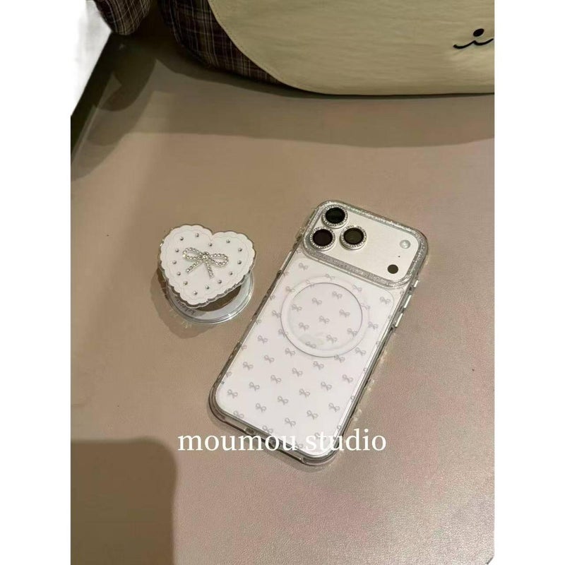 MagSafe Case | Transparent Full-Screen Bow | Shockproof Cover for iPhone 15 / 15 Plus / 15 Pro / 15 Pro Max - Image 1