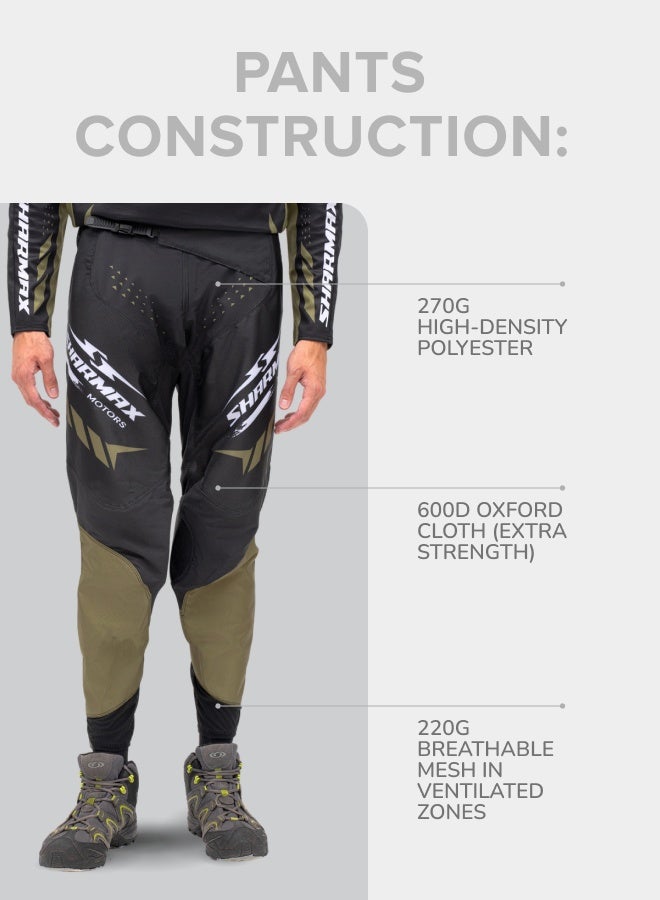 SHARMAX Jersey Set, Long Sleeve Performance Top and Pants, Sports and Casual Wear (Black/Gray)