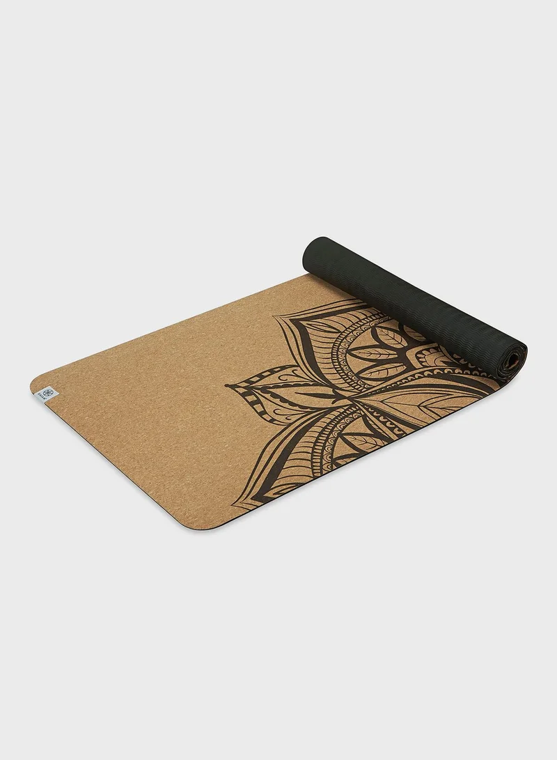 Gaiam 5Mm Printed Cork Mandala Yoga Mat
