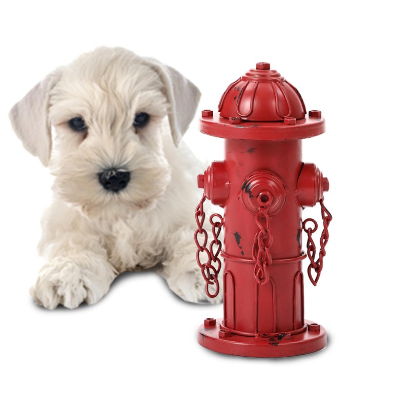 Phaxth 7.8" H Metal Potty Training Fire Hydrant for Dogs to Pee On, Vintage Small Dog Fire Hydrant Pee Post for Indoor or Outdoor Garden Decor - Image 1