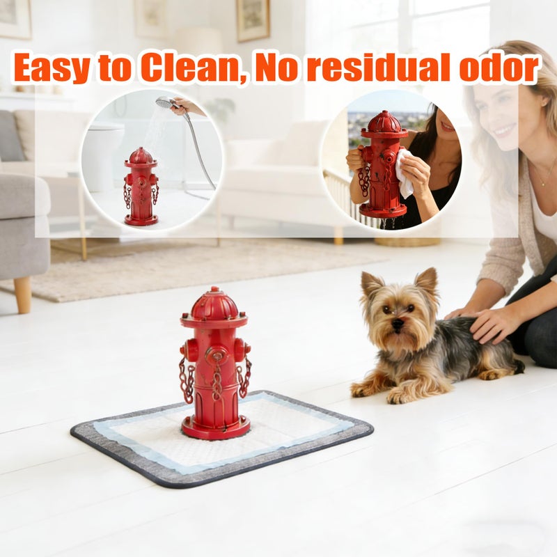 Phaxth 7.8" H Metal Potty Training Fire Hydrant for Dogs to Pee On, Vintage Small Dog Fire Hydrant Pee Post for Indoor or Outdoor Garden Decor - Image 4