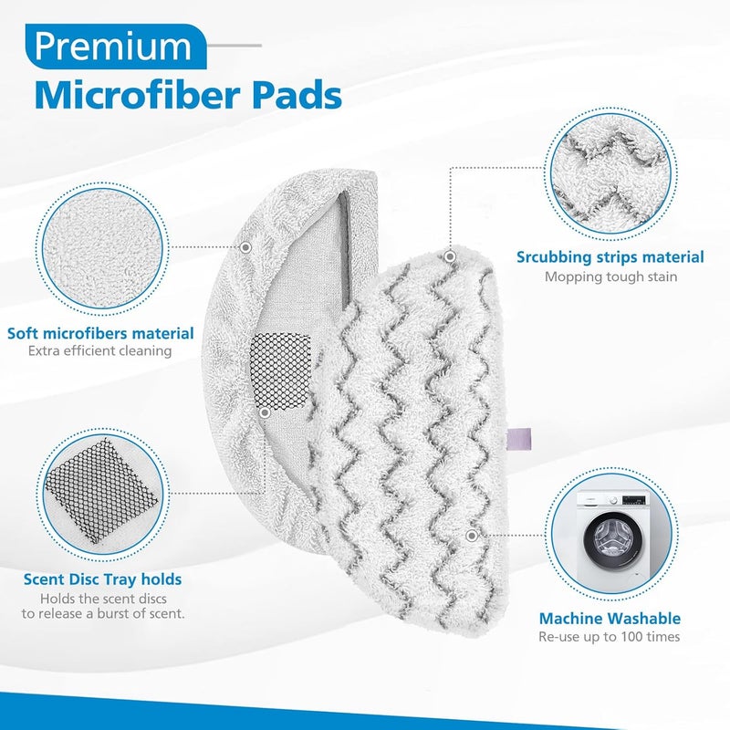 iSingo 1940 Bissell Steam Mop Pads for Bissell PowerFresh Steam Mop 1806 1544 1440 2075A 2685A 1940W,19404 Series, Replacement Part #5938#203-2633, 6 Pack - Image 3
