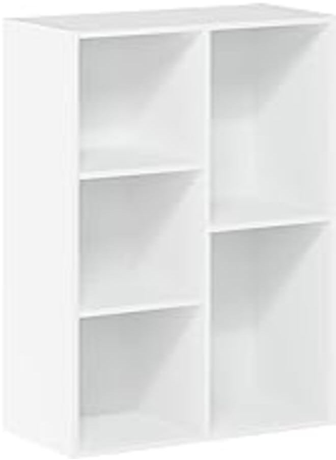 Furinno Furinno Luder 5-Cube Reversible Open Shelf, White 