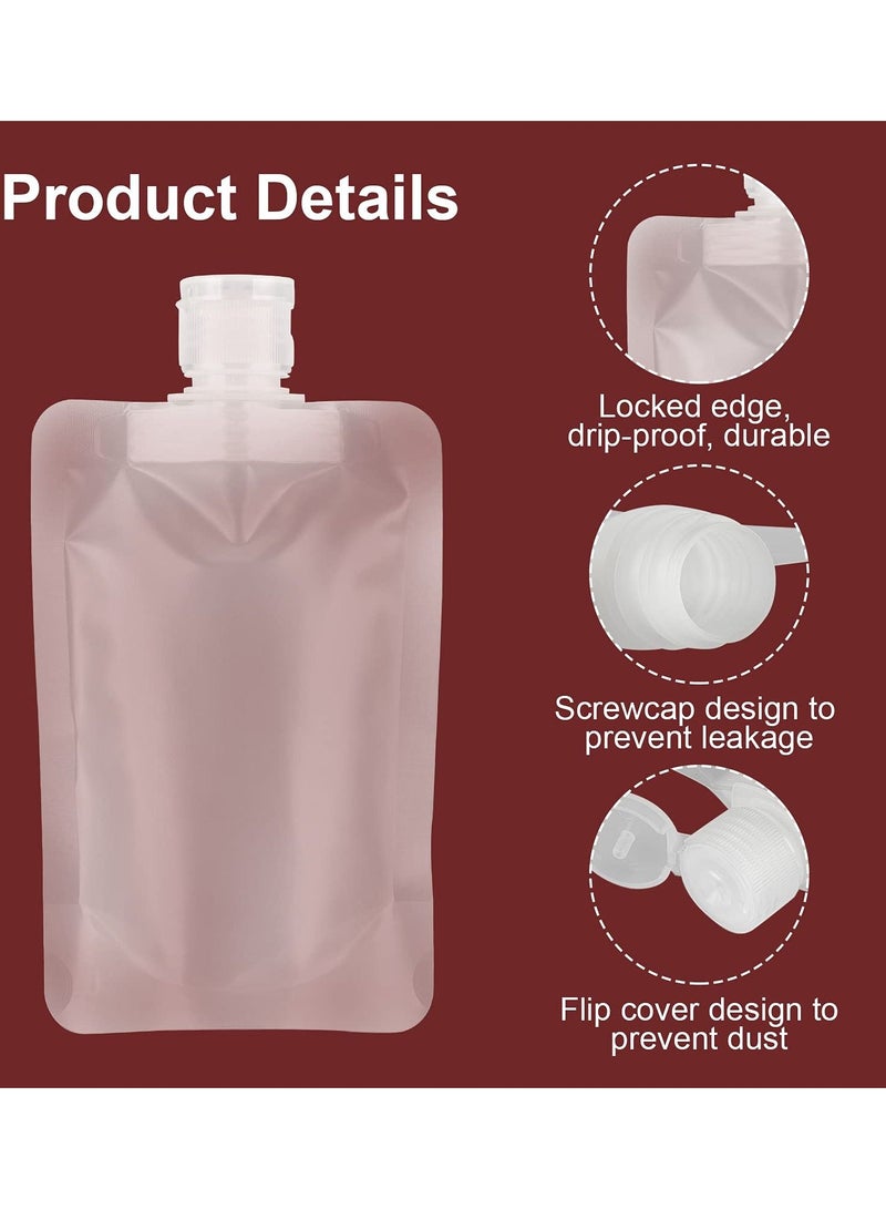 SYOSI Refillable Squeeze Bag, 12-Piece Travel Container Wash Bag, Stand-Up Bag Packaging Bag, Portable Travel Liquid Makeup Bag for Lotion/Shampoo/Cream/Hand Soap (30ml/50ml/100ml) - Image 4