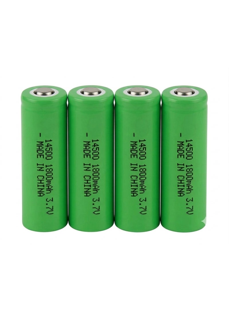 3.7V 1800mAh Rechargeable Battery for LED Toy Lights, Flashlights, Power Banks and Electronic Devices, 4-Pack - Image 1