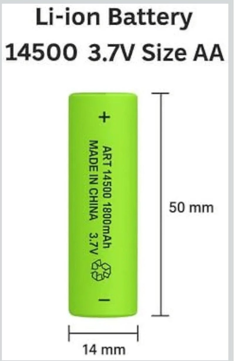 3.7V 1800mAh Rechargeable Battery for LED Toy Lights, Flashlights, Power Banks and Electronic Devices, 4-Pack - Image 3