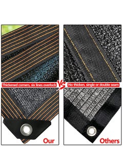 Generic Black Shade Cloth 3 x 6 Meter Shade Fabric Sun Shade Netting Privacy Screen with Reinforced Grommets for Patio Plants Cover Greenhouse Barns Kennel Hydroponic Gardens Black  - Image 4