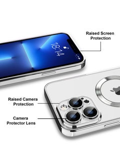 Full Protection Clear Magnetic Case with Camera Lens Protector Compatible with MagSafe Anti-Scratch Case for iPhone 12 Pro Max Silver - pzsku/Z226C8E47C4A65F0EBE06Z/45/_/1693009234/5909f661-ff24-4954-b4f5-b65f1a30bfdf