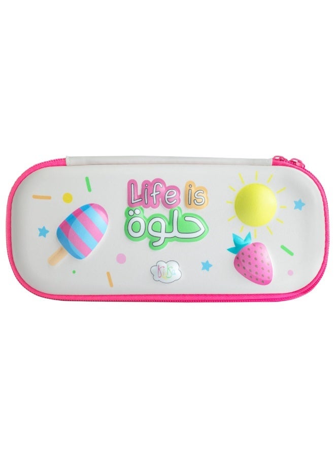 Kika Small EVA Hard Shell  Pencil Case with Zipper | Cute Design | Multi-Compartment Organizer for School & Travel - Image 2