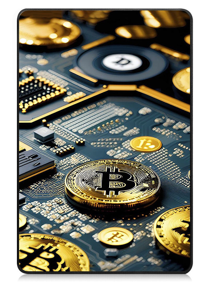 Theodor Protective Flip Case For Apple iPad Pro 13 (2024) With Trifold Stand Auto Wake Sleep Shockproof Cover Bitcoin 1 - Image 1