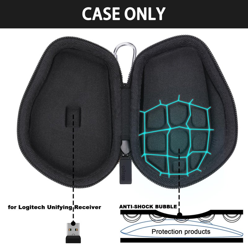 co2CREA Hard Case Replacement for Logitech MX Master 4 / MX Master 3 Master 3S Advanced Wireless Mouse (Graphite Black Case) - Image 2
