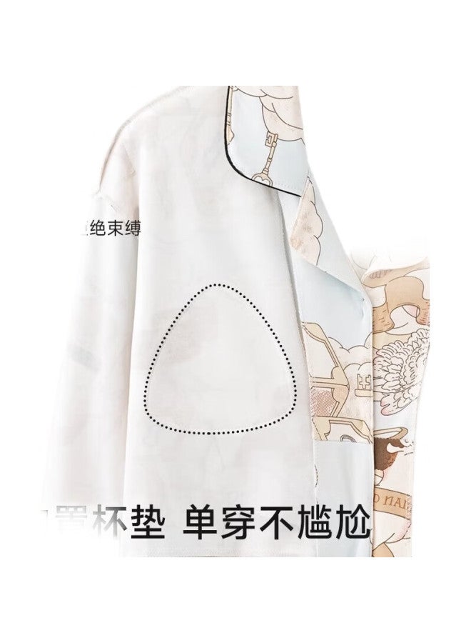 Fenye Maternity Nursing Nightgown With Chest Pads, Hospital Maternity Dress, Autumn And Winter Postpartum Breastfeeding Loungewear Set, Confinement Outfit, Xxl - Image 1