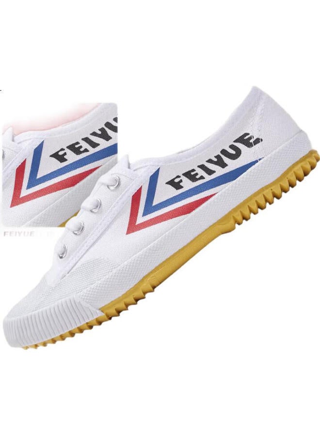 LEAP Feiyue Official Men'S Canvas Shoes, Summer New Style, Breathable Casual Versatile Couple Shoes, White Blue Red, Size 37 - Image 3