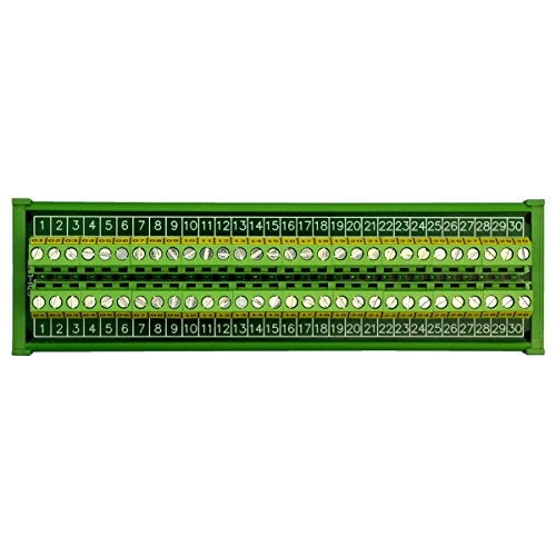 Electronics-Salon DIN Rail Mount 30 Position 24A / 400V Screw Terminal Block Distribution Module. - Image 3