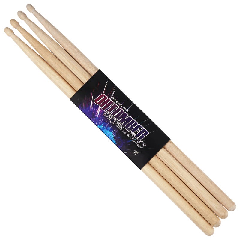 Ohtomber Drum Sticks, 2 Pair 5A Maple Drumsticks - Image 1