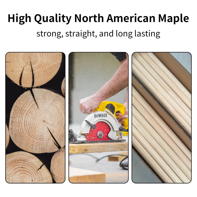 Ohtomber Drum Sticks, 2 Pair 5A Maple Drumsticks - Image 5