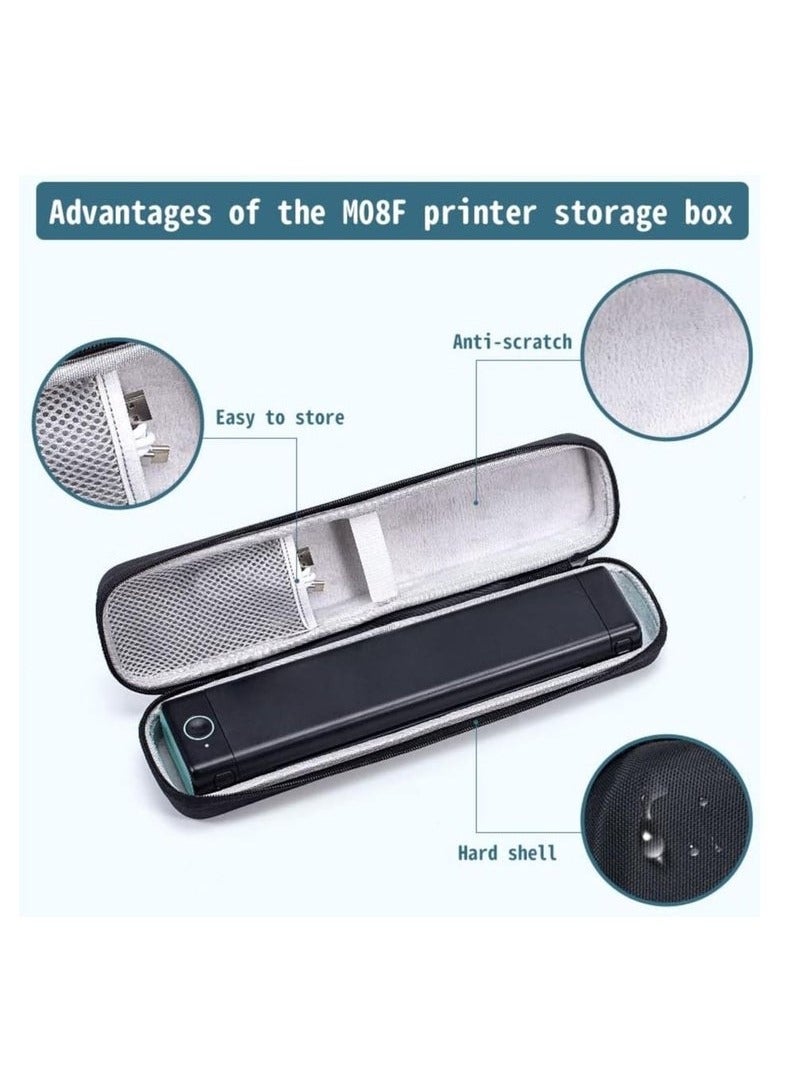 فوميمو حقيبة طابعة محمولة Phomemo M08F ، لحامل تخزين طابعة السفر المحمولة HPRT MT800 والورق وكابل USB - Image 2
