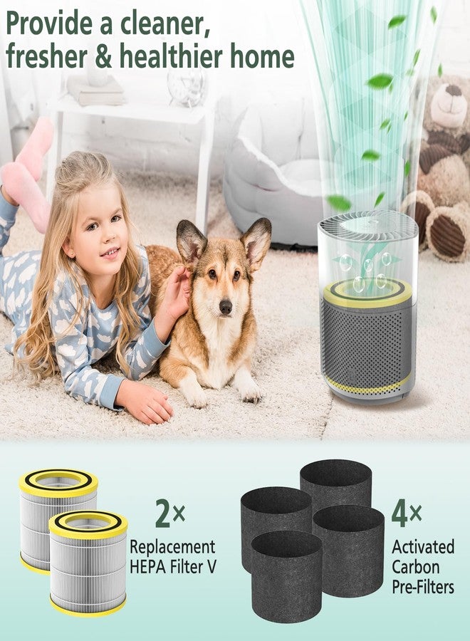 إزينلايف فلتر بديل AC3000W FLT151 متوافق مع أجهزة تنقية الهواء من سلسلة Airsafe، طرازات AC3000W و AC3000B و AP3151W و AC151، فلتر HEPA V، فلتران HEPA + 4 فلاتر أولية - Image 5