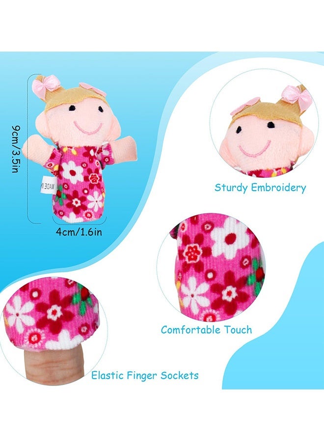 6 Pcs Family Finger Puppets,Soft Plush Interactive Finger Puppet Set,Educational Family Member Puppets for Toddlers for Storytelling Playtime Early Learning and Parent Child Interaction - Image 4
