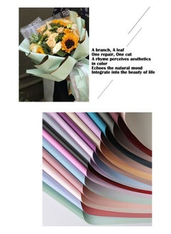 ZCM-HAPPY 40 Sheets Two-tone Gift and Bouquet Wrapping Paper 58x58cm  - Image 3
