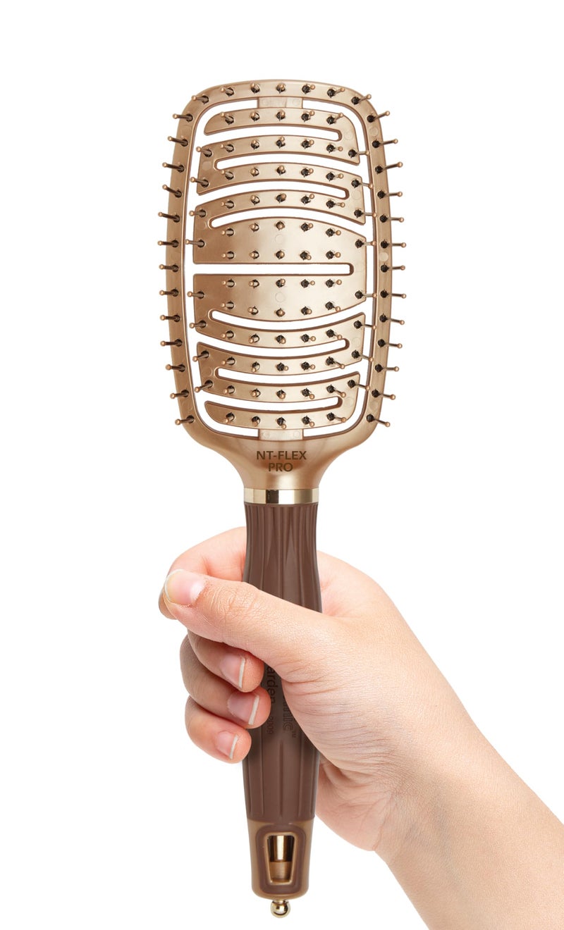 Olivia Garden NanoThermic Ceramic + Ion Flex Scalp-Hugging & Vented Hair Brush NT-FLEXPRO (Pro) - Image 1