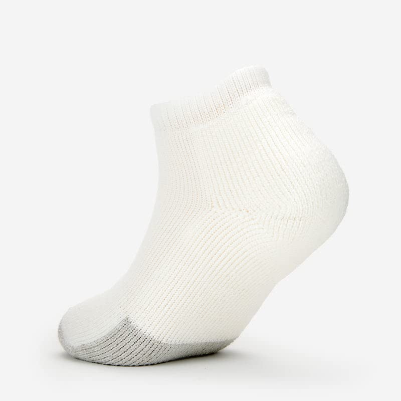 thorlos mens Tmm Max Cushion Low Cut Tennis Socks, White, Large US - Image 4