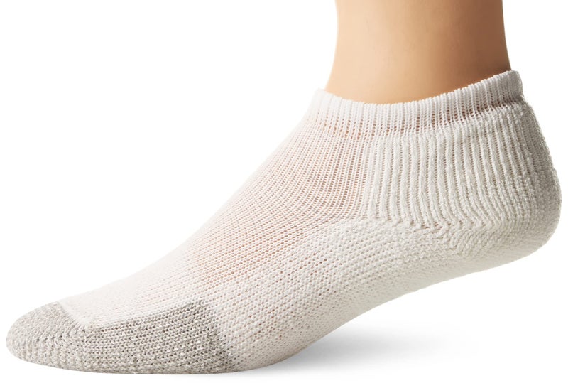 thorlos mens Tmm Max Cushion Low Cut Tennis Socks, White, Large US - Image 1
